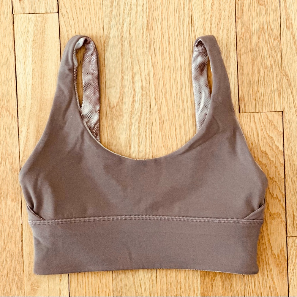 Lululemon Align Bra Shine Diamond Dye Misty Shell Cacao Diffuse Dot Foil Size 4 - Picture 6 of 9